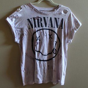 Custom Vintage Nirvana Graphic Tee (Distressed)